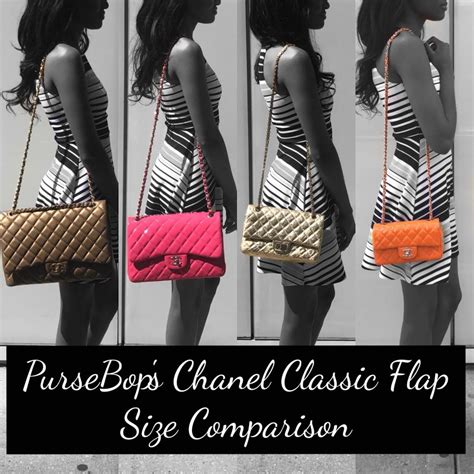 chanel flap bag size comparison